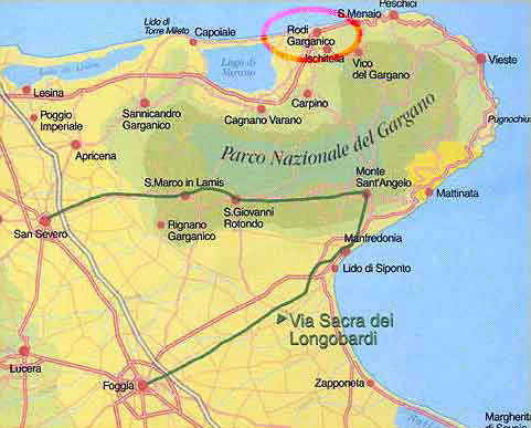 Map of Gargano