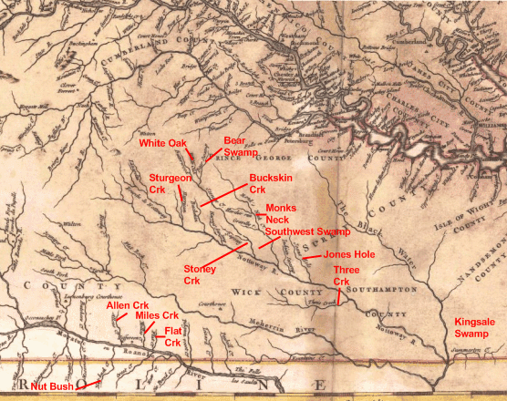 1755 Virginia Map