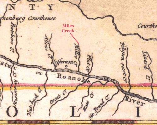 Map of Miles Creek