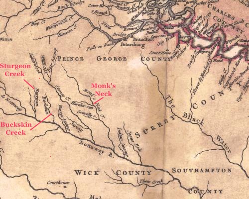 1755 Map of Sturgeon Creek